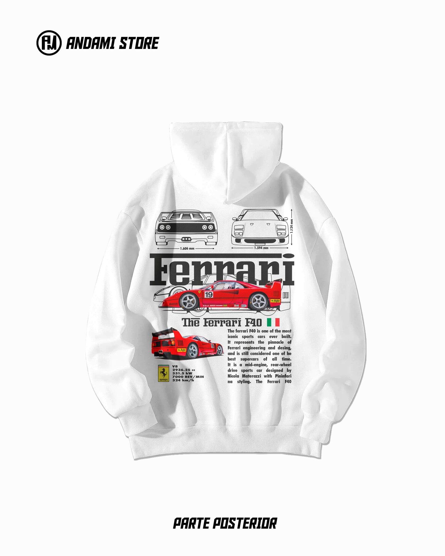 Hoodie Ferrari F40