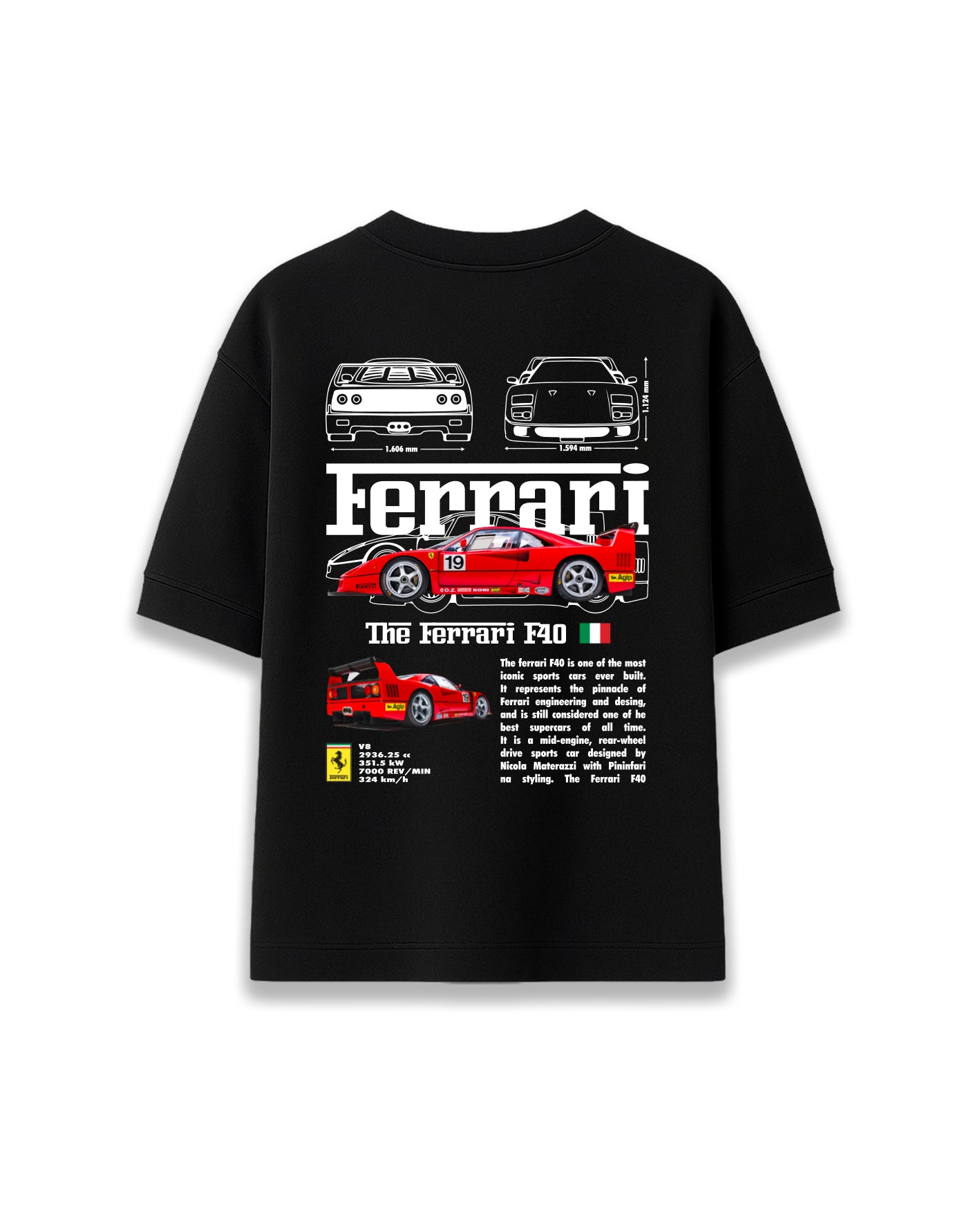 Ferrari F40 - Camiseta