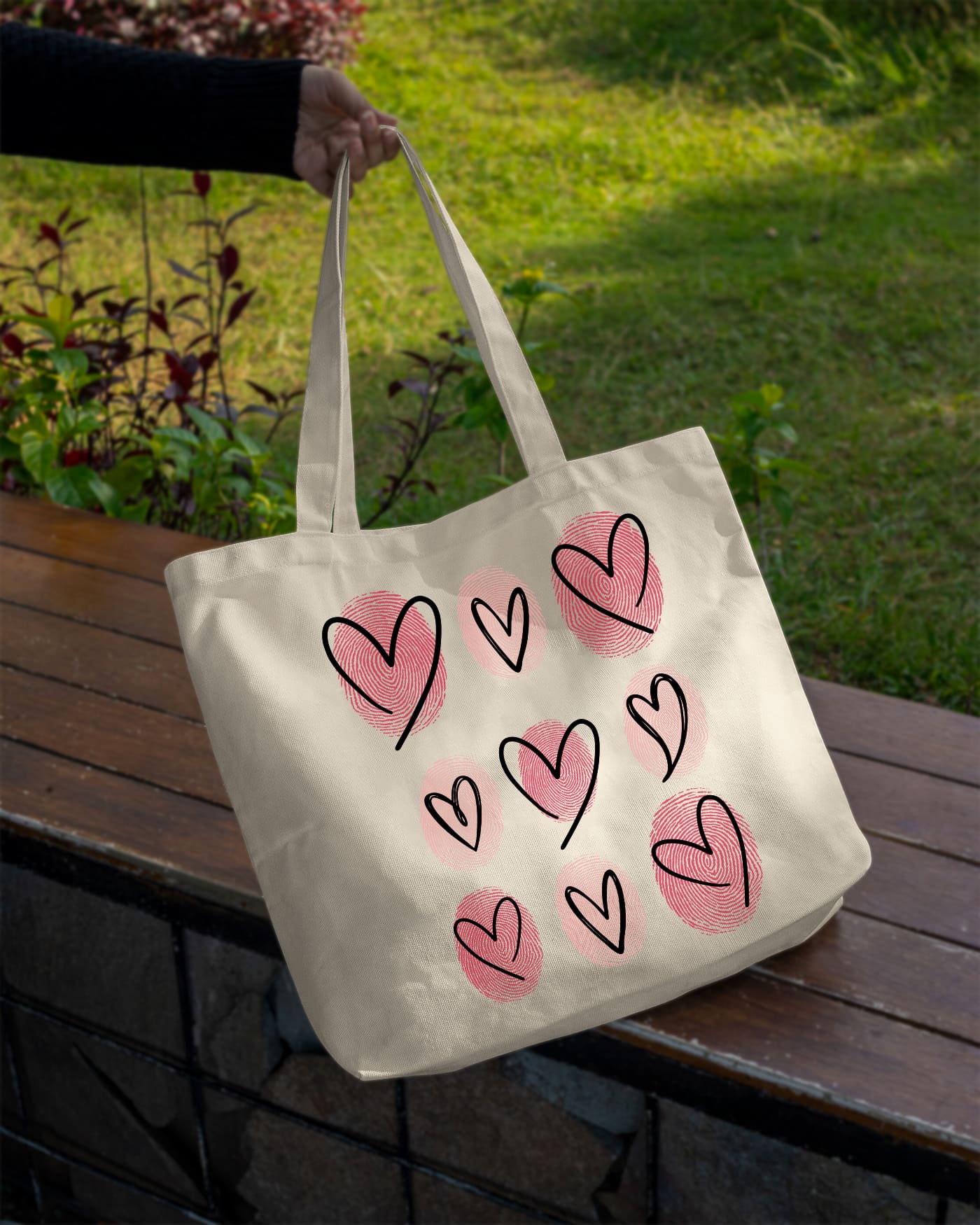 Tote bag corazones