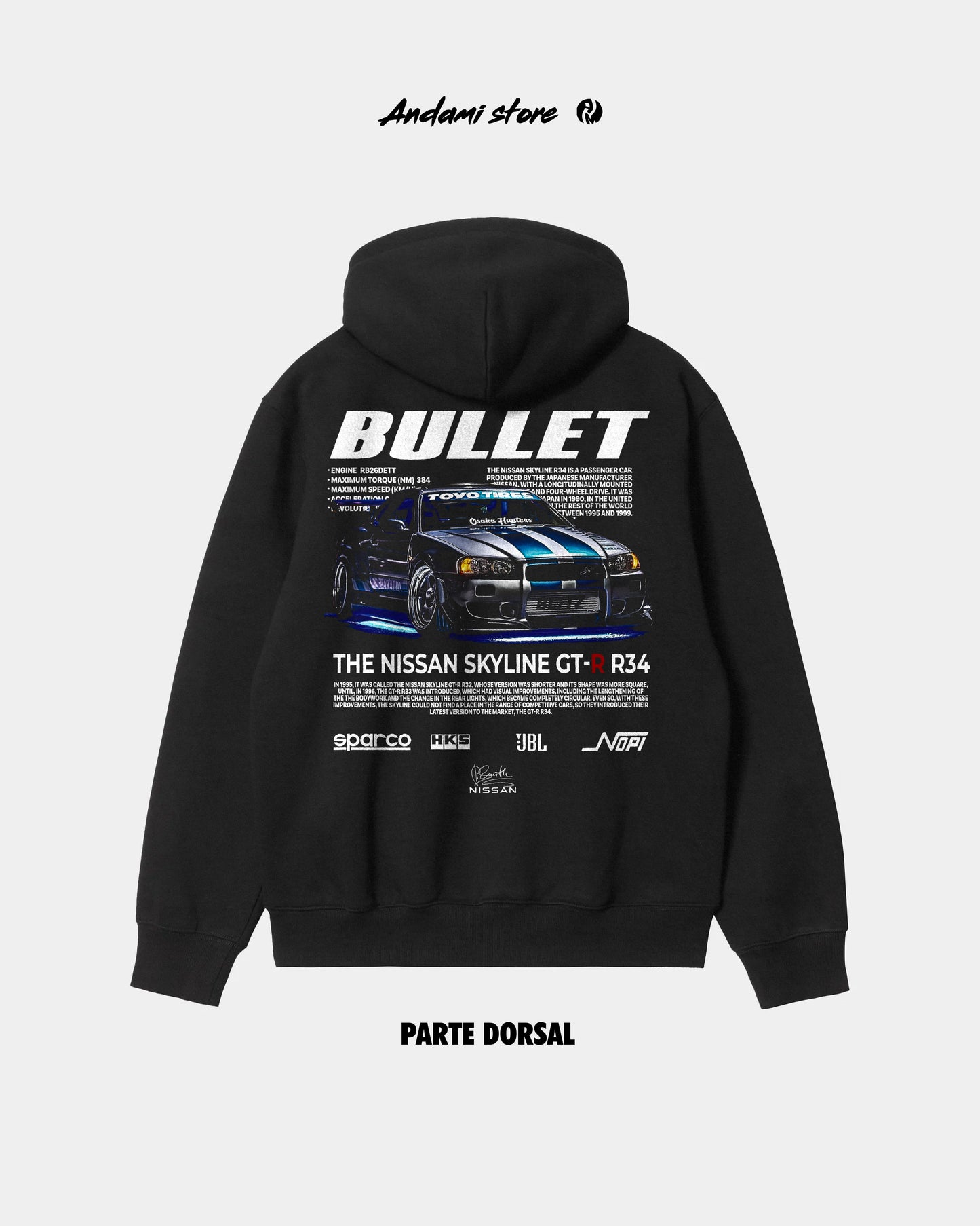 Hoodie Bullet skyline r34