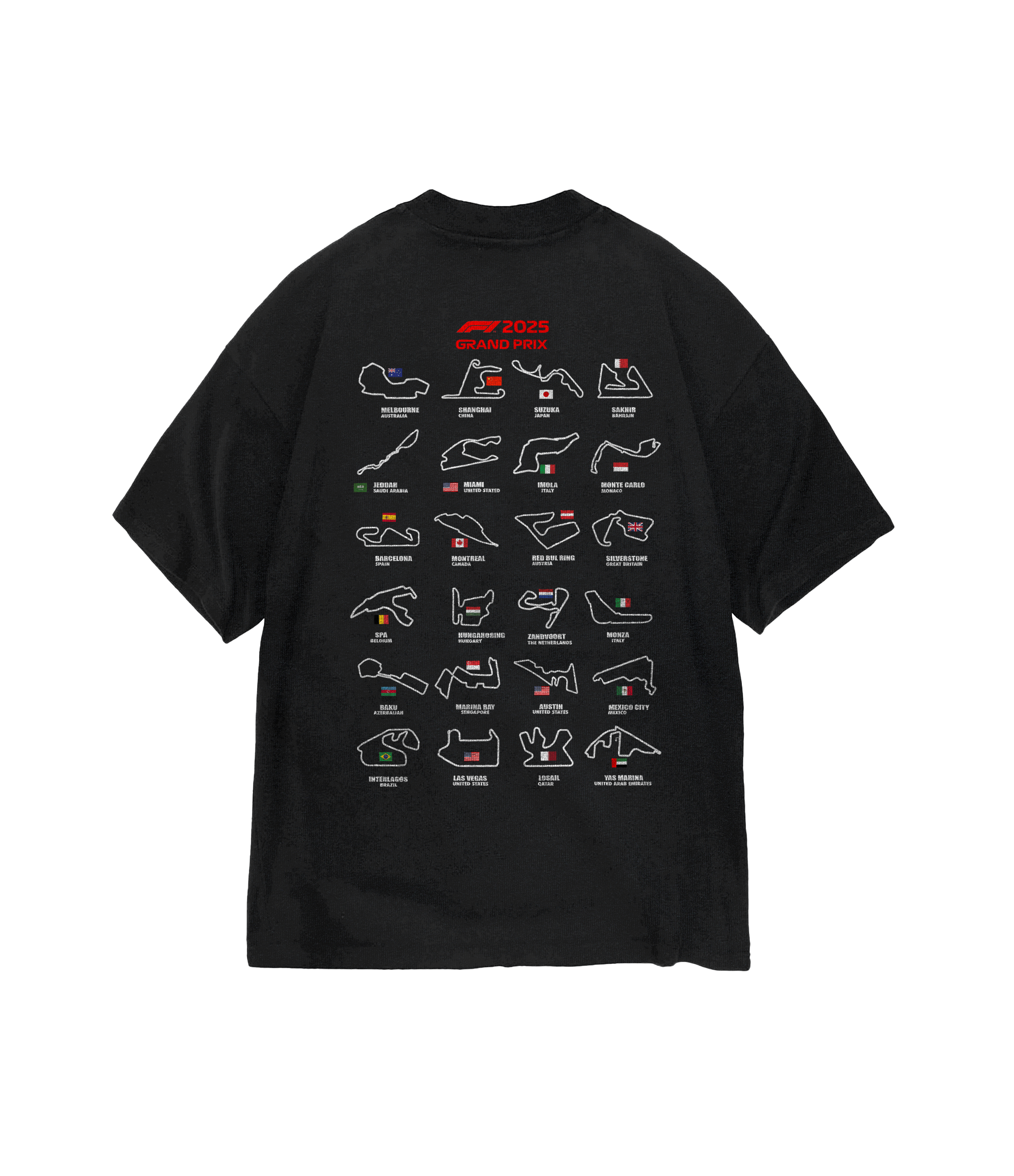 Calendario 2025 F1 - Camiseta