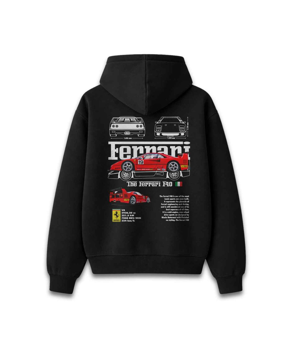Hoodie Ferrari F40 regular fit