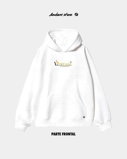 Unisex white daisies hoodie