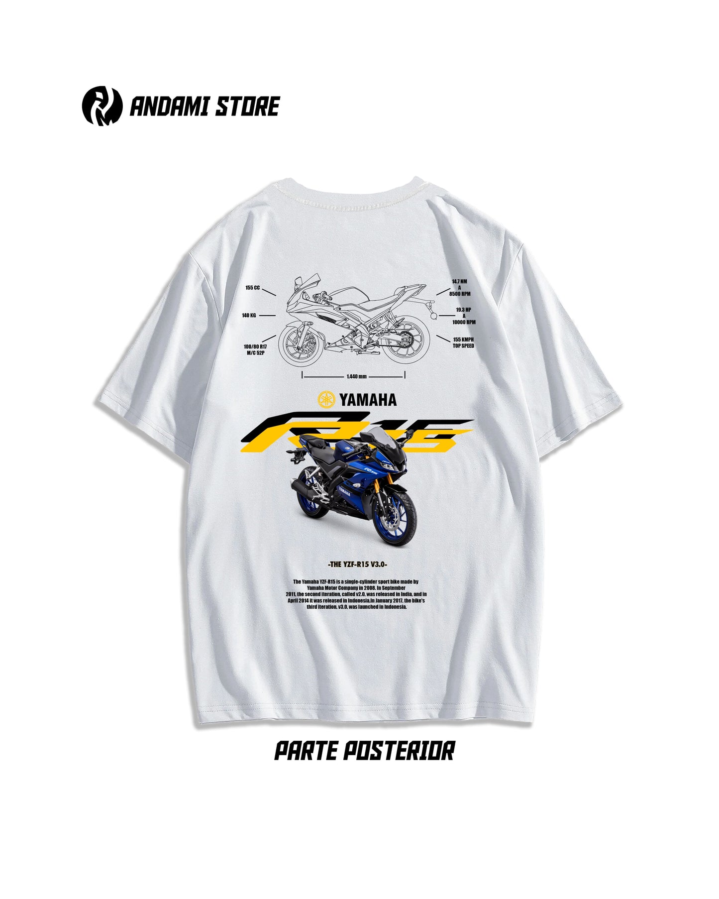 Camiseta yamaha R15 v.3