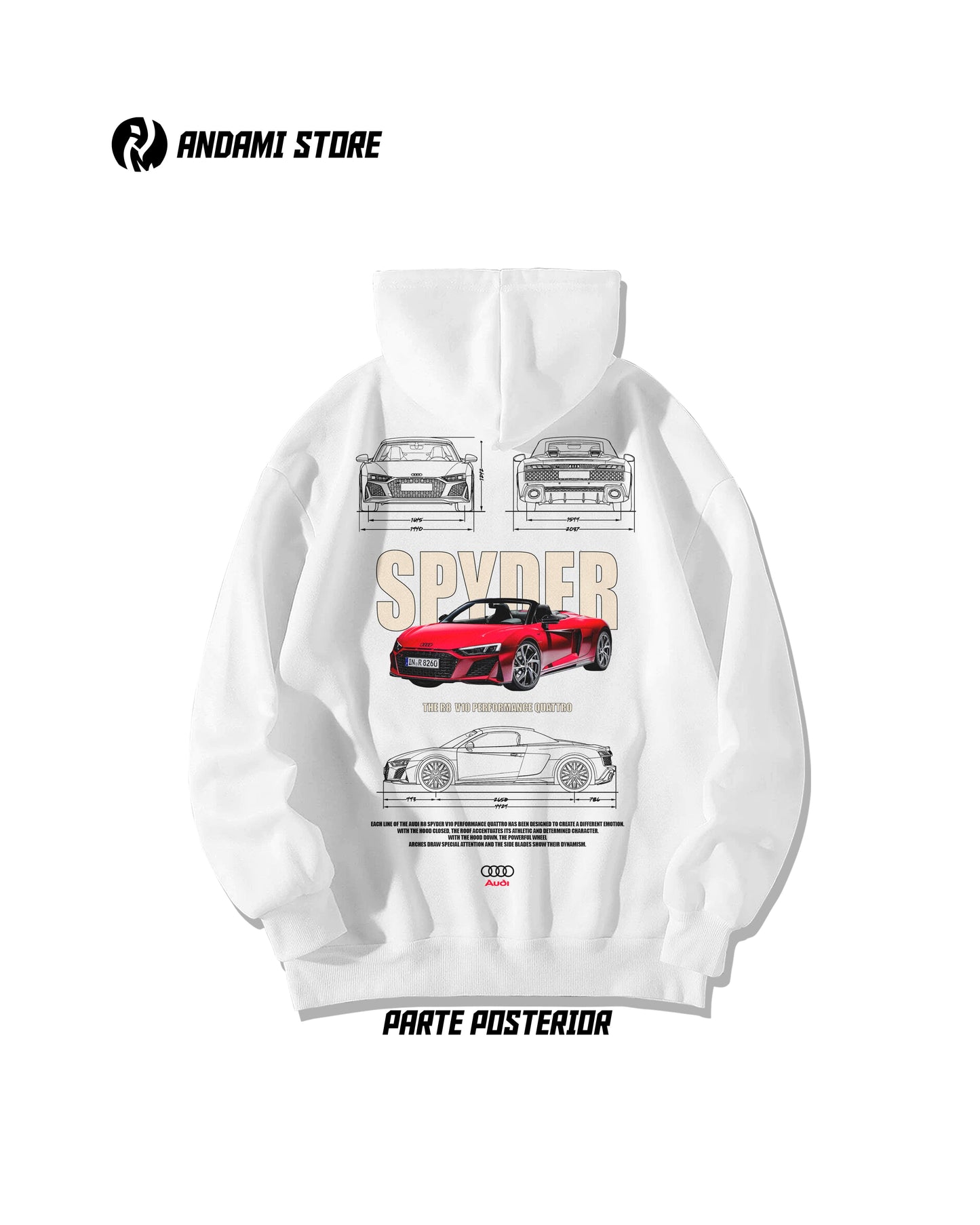 Hoodie Audi R8 Spyder